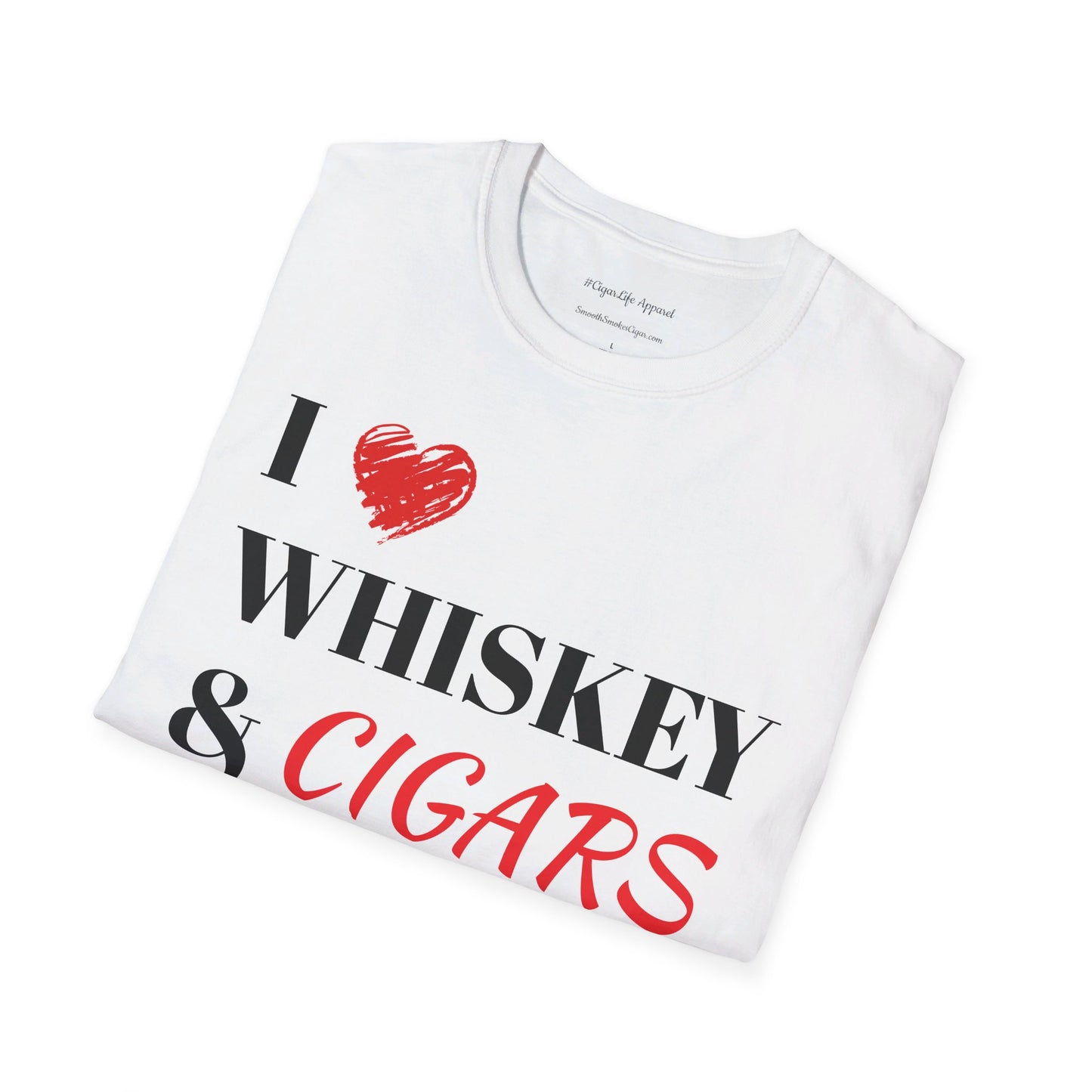 I Love Whiskey & Cigars Unisex T-Shirt