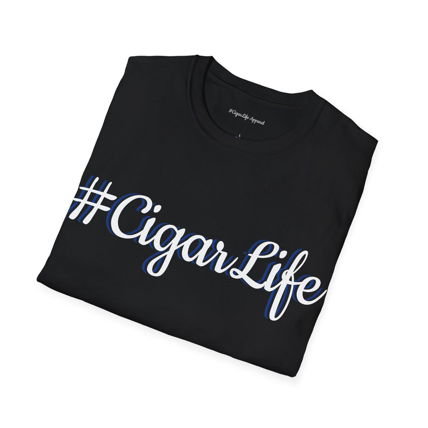 #CigarLife Unisex T-Shirt (Black/Blue/White)