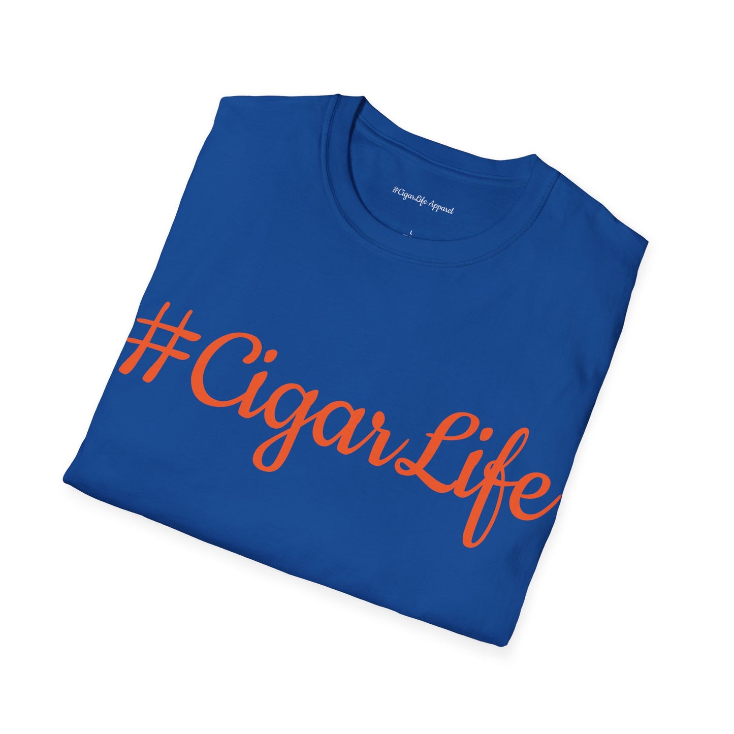 #CigarLife Unisex T-Shirt (Royal Blue/Orange)