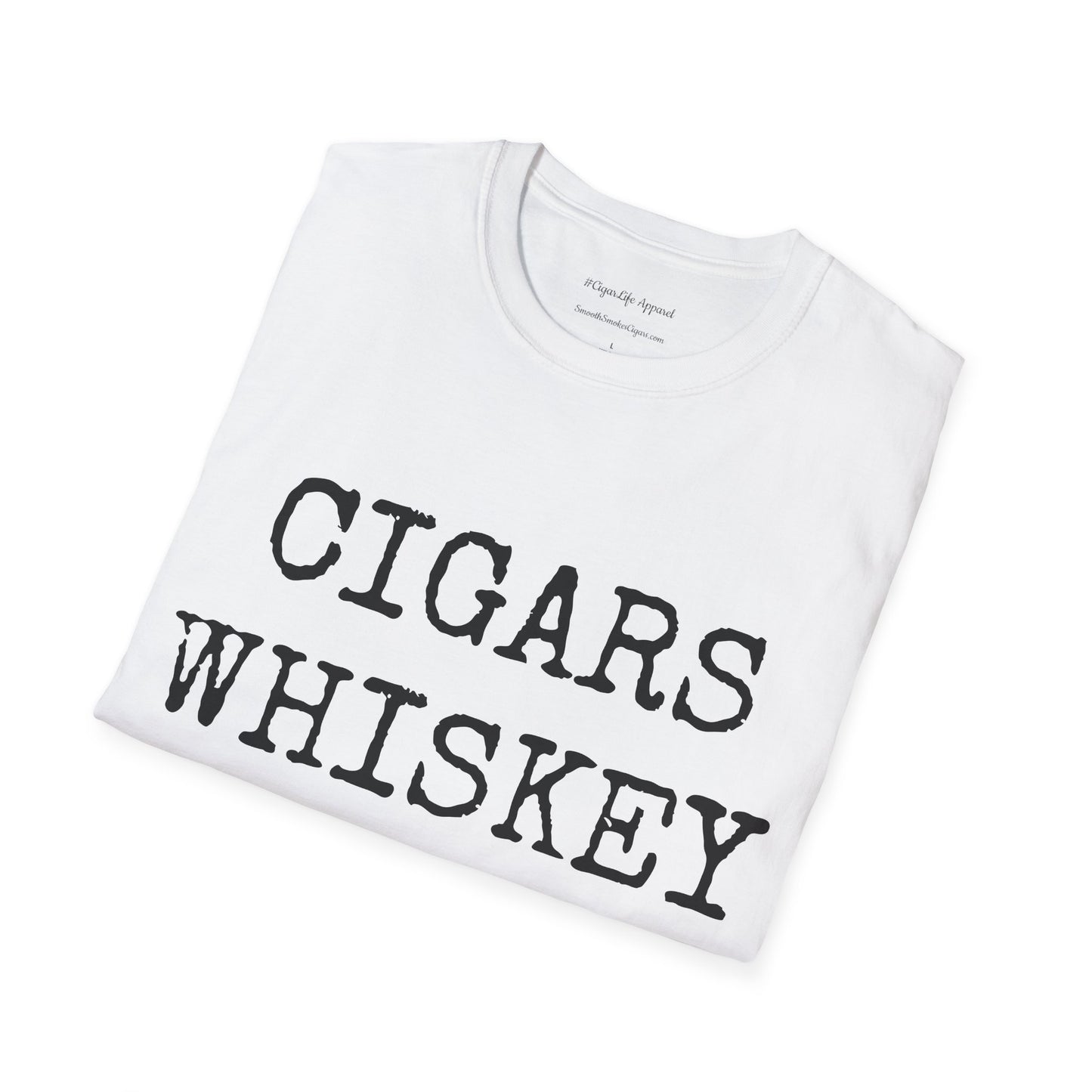 Cigars, Whiskey, Indians Unisex T-Shirt (White/Black)