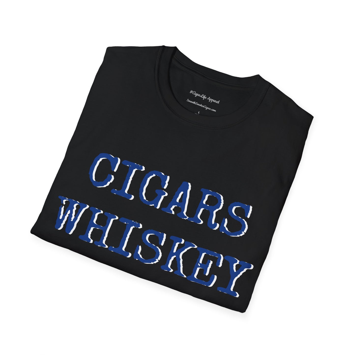 Cigars, Whiskey, Indians Unisex T-Shirt (Black/Blue)