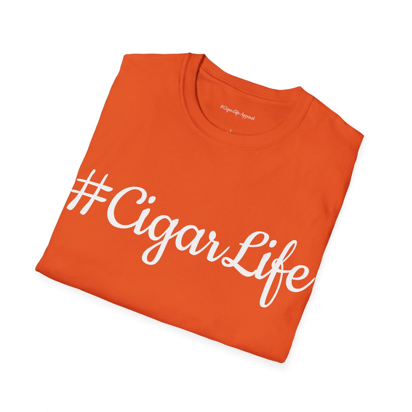 #CigarLife Unisex T-Shirt (Orange/White)