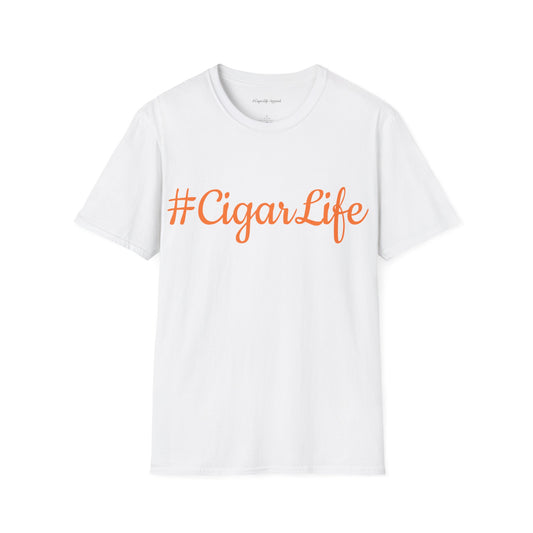 #CigarLife Unisex T-Shirt (White/Orange)