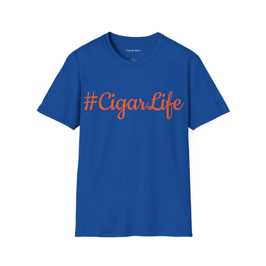 #CigarLife Unisex T-Shirt (Royal Blue/Orange)