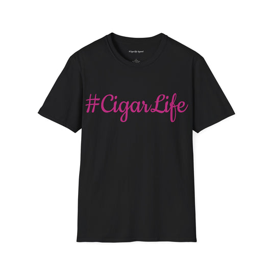 #CigarLife Unisex T-Shirt (Black/Pink)