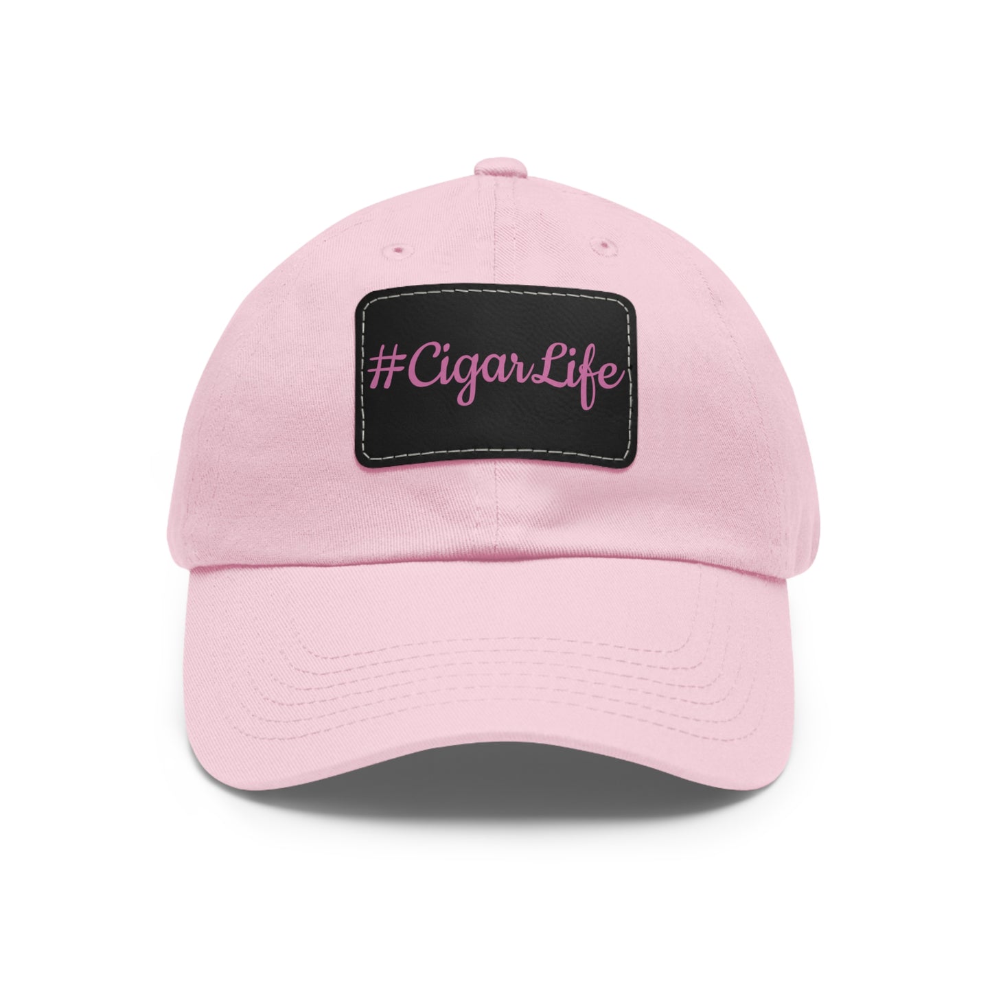 #CigarLife Dad Hat with Leather Patch (Rectangle)