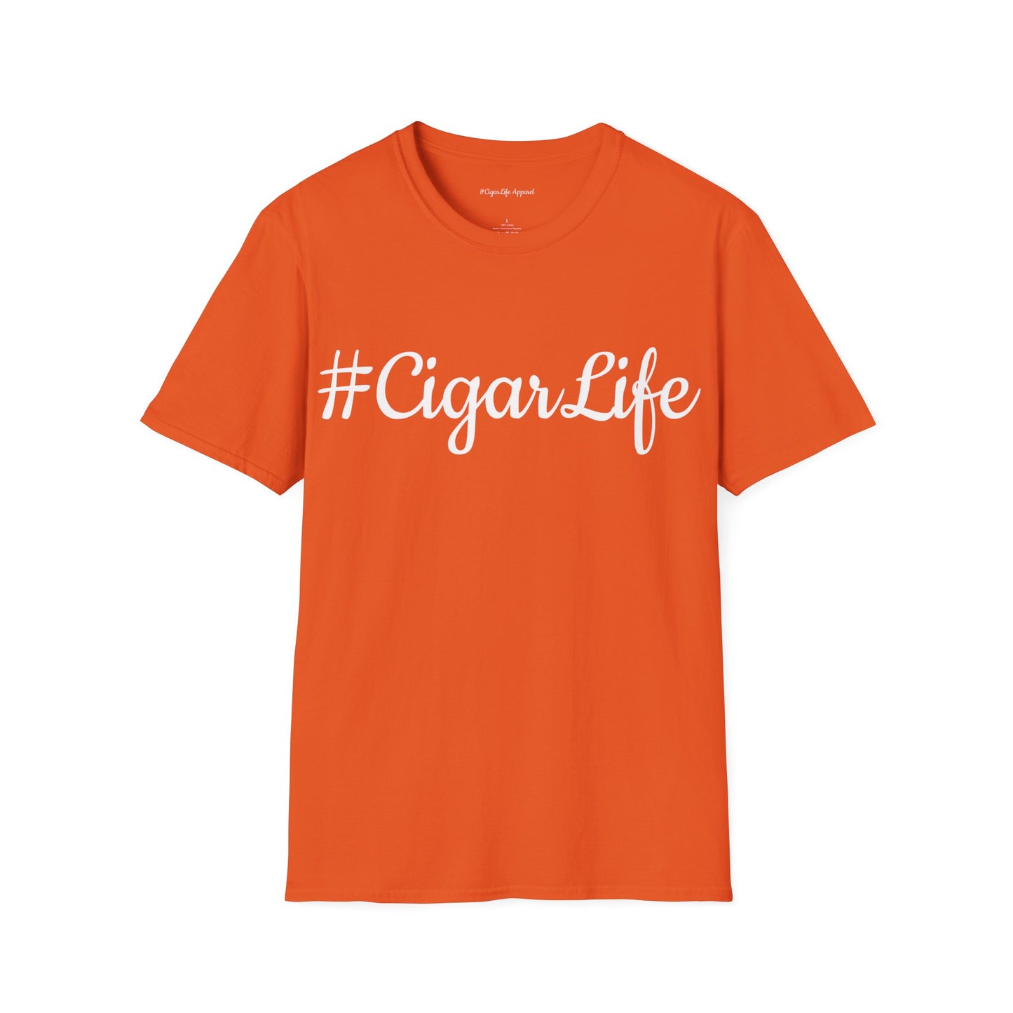 #CigarLife Unisex T-Shirt (Orange/White)