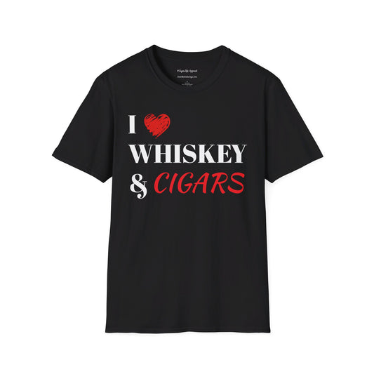 I Love Whiskey & Cigars Unisex T-Shirt